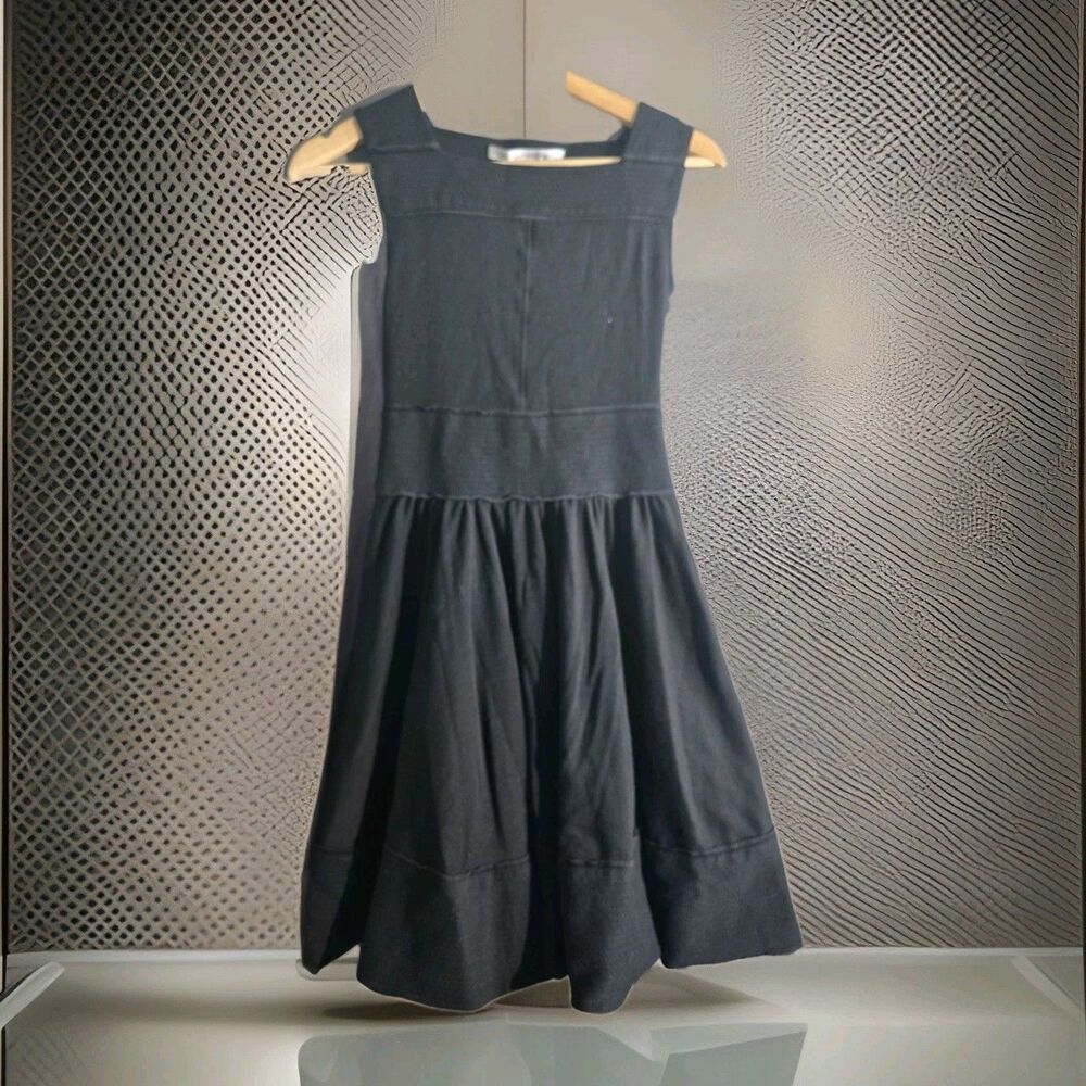 Diane‎ von Furstenberg DVF Black Wool Silk Mini Dress Sleeveless Pockets 4